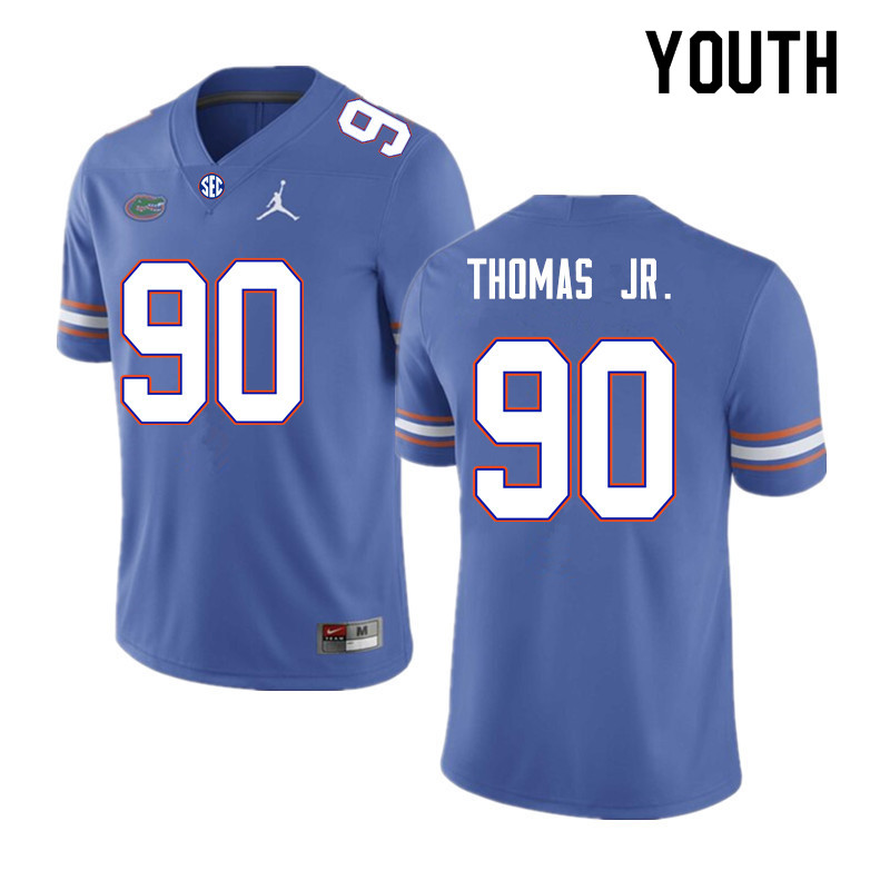 Youth #90 Chris Thomas Jr. Florida Gators College Football Jerseys Sale-Royal - Click Image to Close